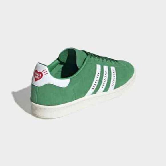 Adidas Original's Men's Campus Human Made Sneaker Green Suede White Stripes 12 - Picture 5 of 11